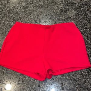 One clothing brand red stretchy shorts size small